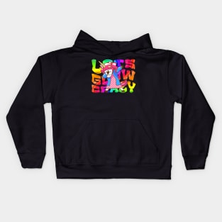 Let's Glow Crazy Unicorn Glow  crazy Party Kids Hoodie